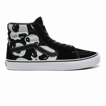 Vans Alien Ghosts SK8-Hi - Miesten Korkeavartiset tennarit - Mustat/Valkoinen